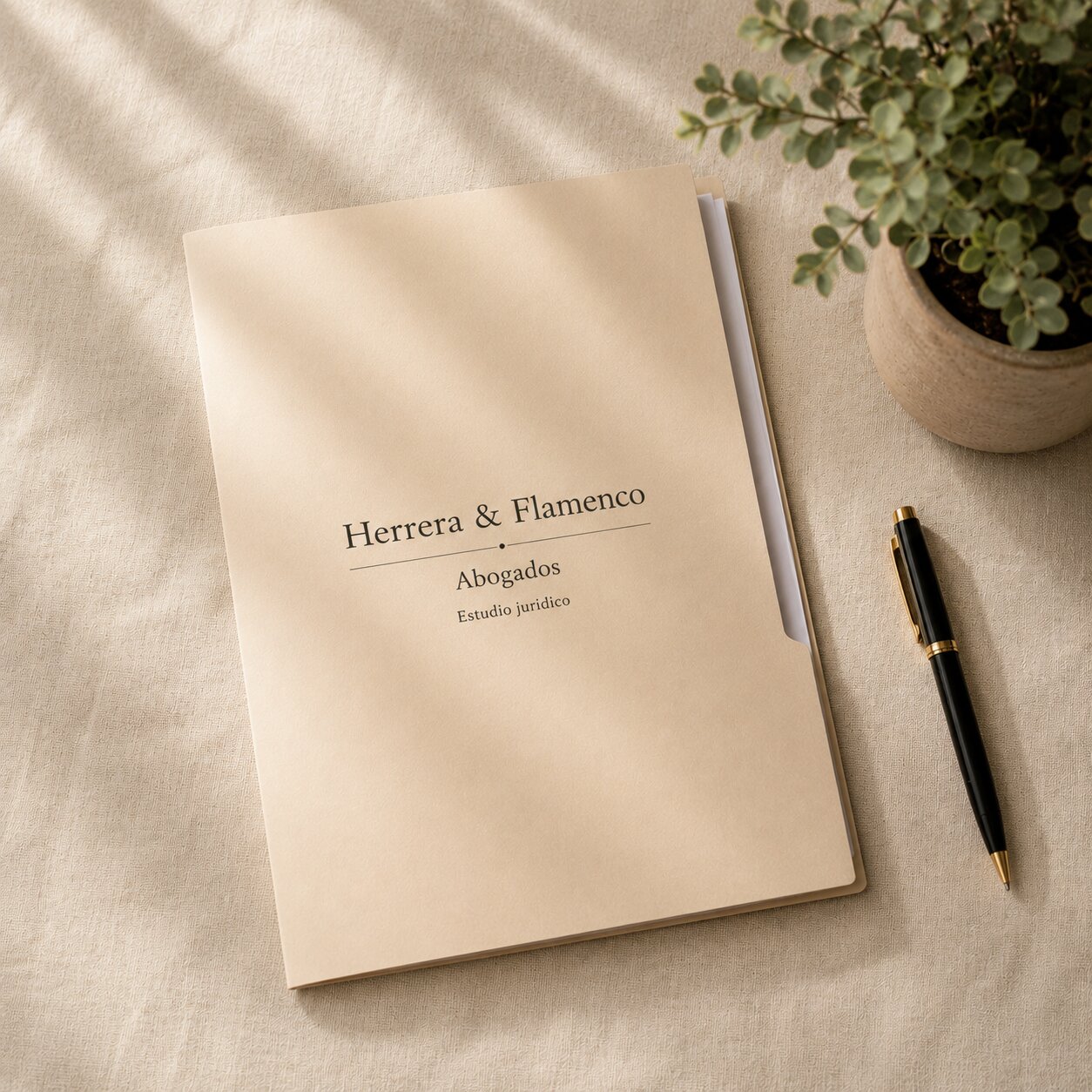 Carpeta institucional de Herrera & Flamenco Abogados