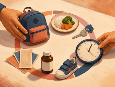 Ilustración sobre cálculo de cuota alimentaria, gastos de los hijos y tareas de cuidado