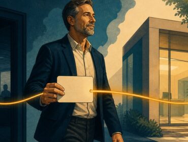 Persona que deja una empresa y conserva la continuidad de su cobertura médica mediante un hilo luminoso