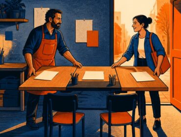 Una emprendedora incorpora a su primer empleado en un taller