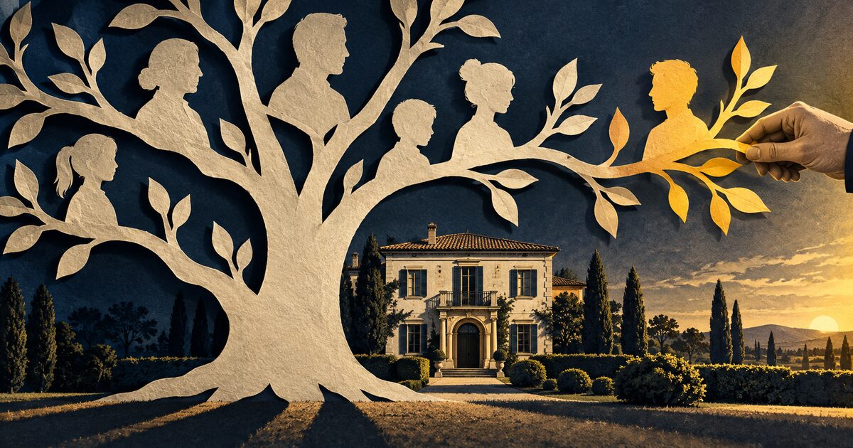 Un heredero se incorpora al árbol familiar junto a la casa de la herencia